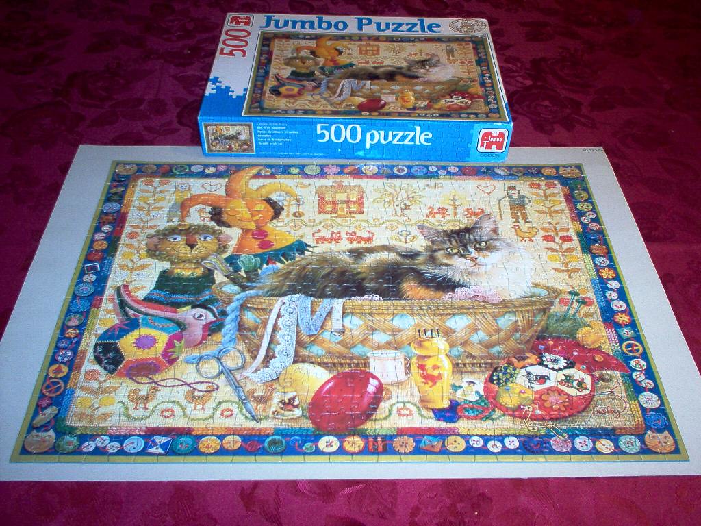 Needle Craft Cat (Lesley Anne Ivory) A 500p. puzzle from J… Flickr