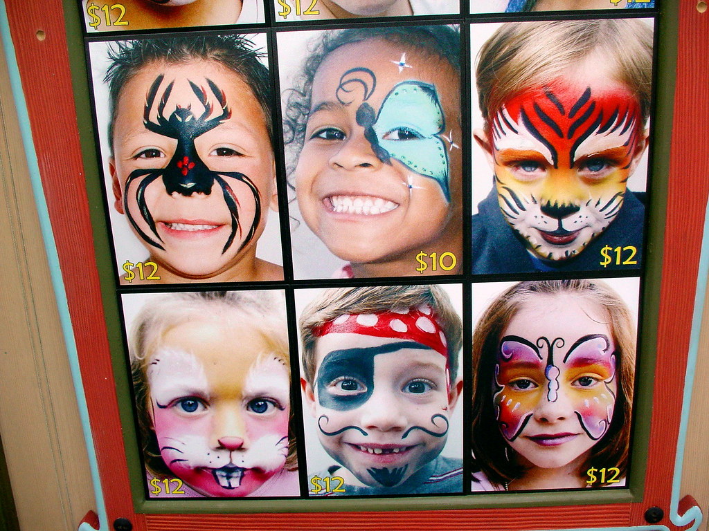 Face Painting Examples On display at a Disneyland face pai… Flickr
