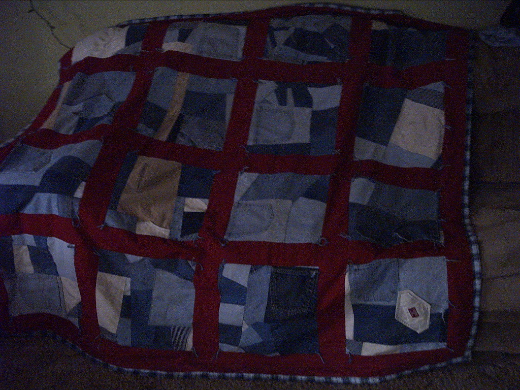 blue jean crazy quilt Jeanne Ahlers Flickr