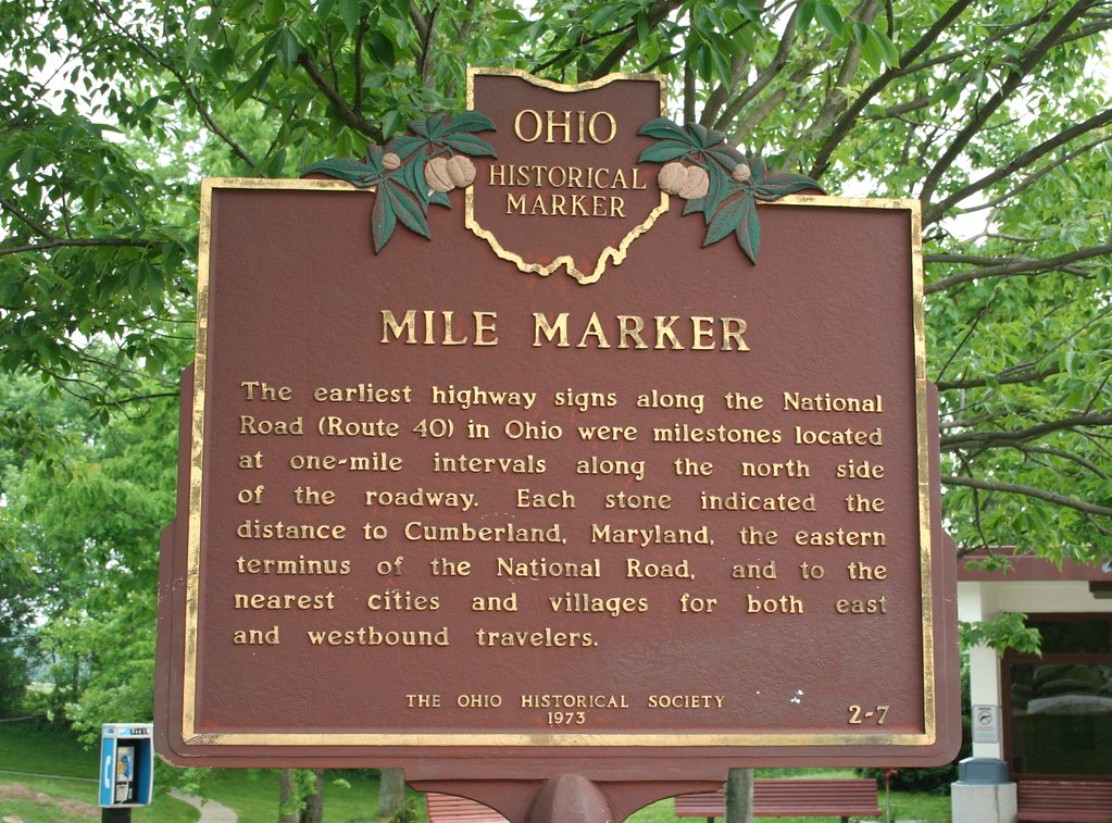 Mile marker IMG_2782 Mile marker sign on US route 40 OZinOH Flickr