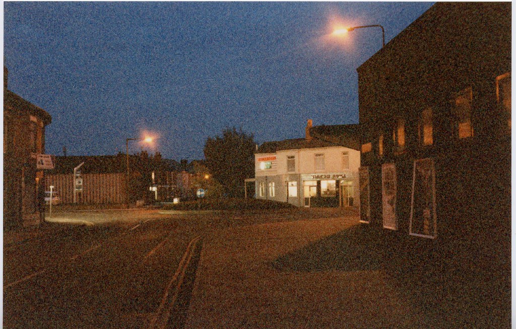 Derby Night Scene Near the Vulcan Public House 1989 . a photo on