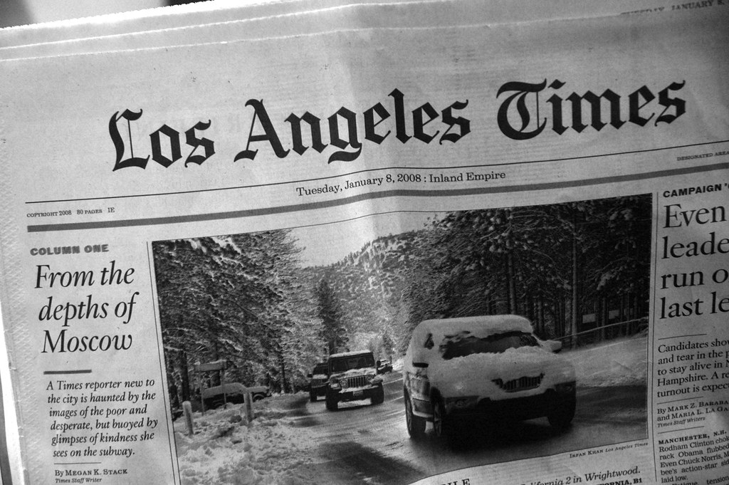 Los Angeles Times Somehow all the important news of the la… Flickr