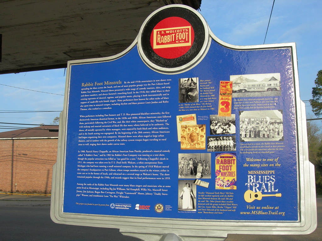 Rabbit Foot Minstrels Historic Marker Port Gibson