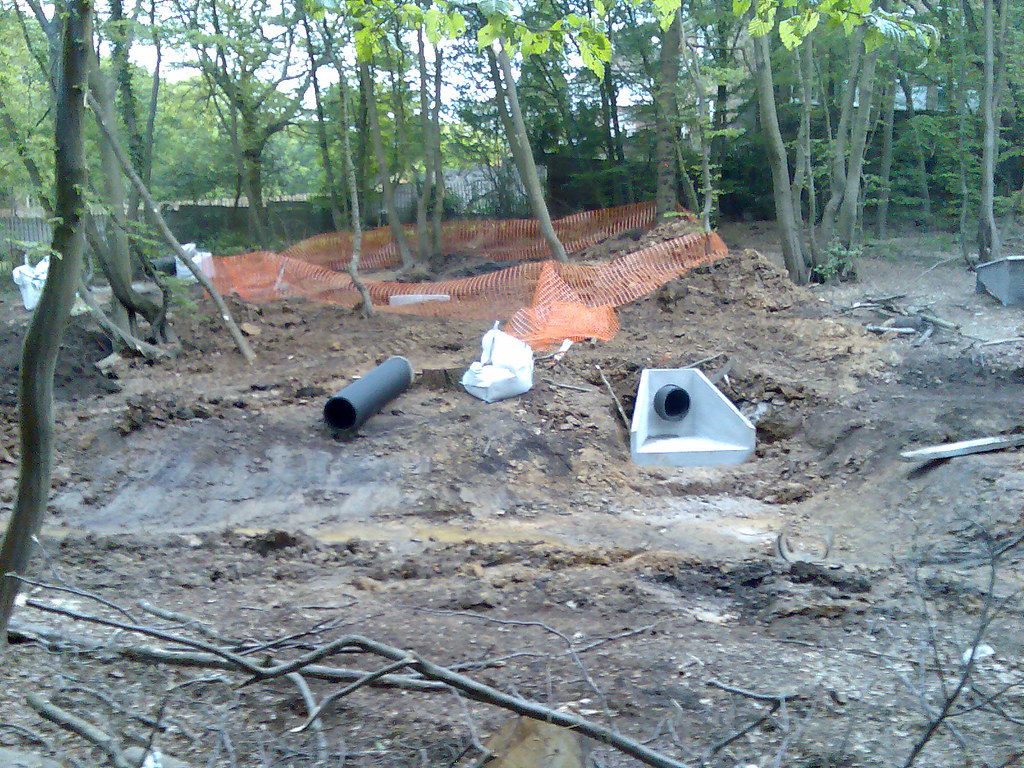 Coldfall wood reed bed construction The brook is now bei… Flickr
