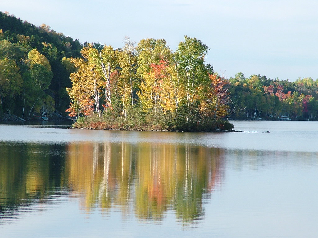 One Of 4 Drews Lake Maine Islands! Water Is Still And Refl… Flickr