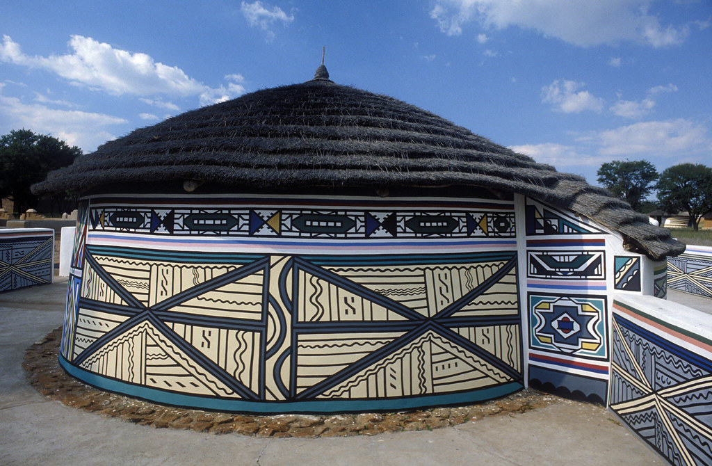 Ndebele house painting, South Africa, 2000南非恩德貝勒人彩繪居屋20 Flickr