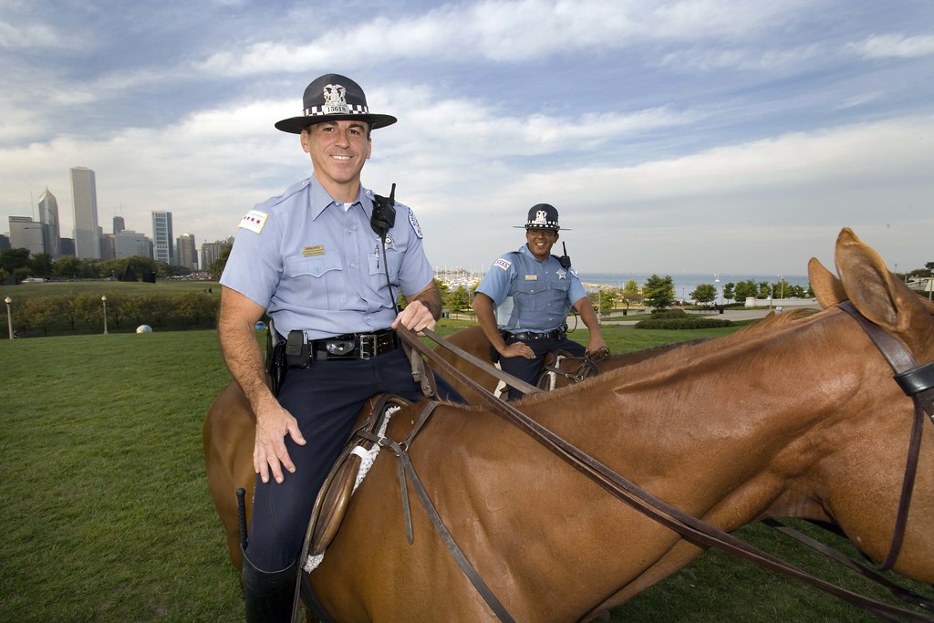 Chicago Police Dept mounted officers Casasanto & Ayala a photo on