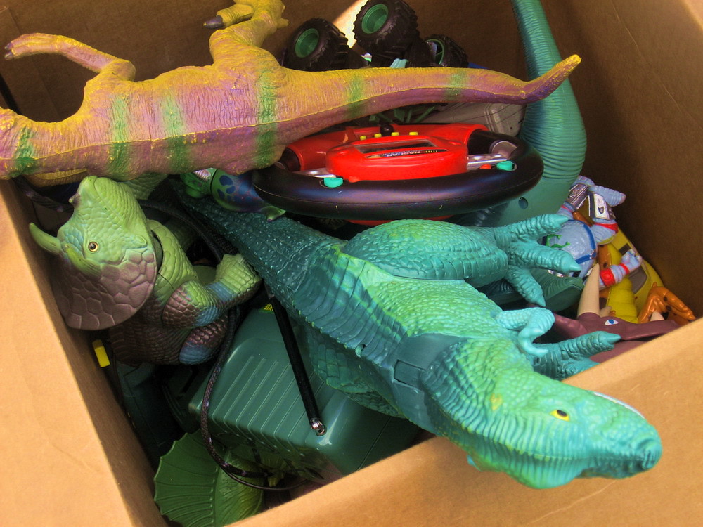 for sale box of toys that were being sold at the carlson f… Flickr