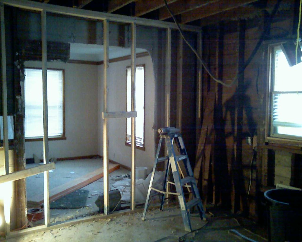 opening up of wall between kitchen & living room 1.jpg Flickr