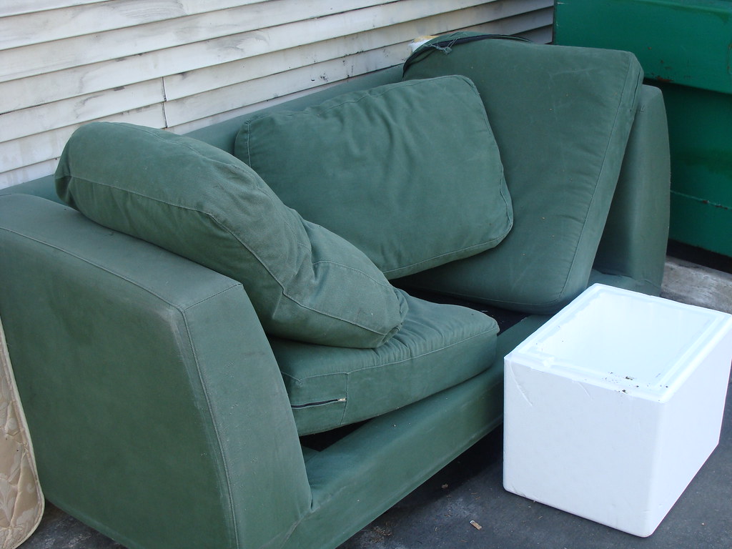 Hunter Green Sofa Abandoned 10th and John, Seattle Jeremy Hurd