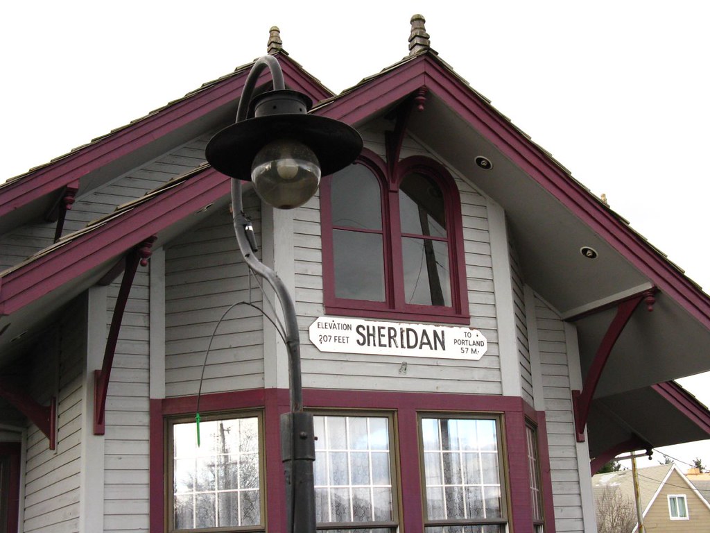 Sheridan, Oregon Former Train Station Now the Chamber of