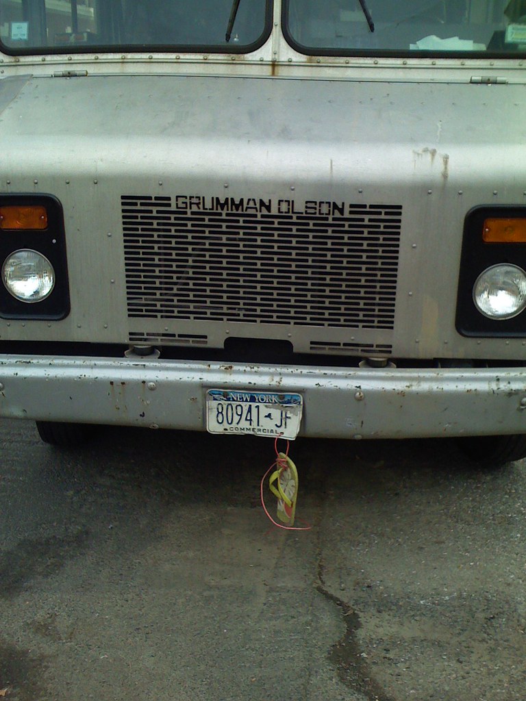 Some trucks have stuffed animals on their grills... Flickr