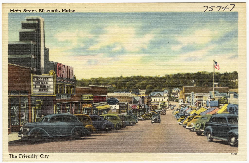 Main Street, Ellsworth, Maine, the friendly city File name… Flickr
