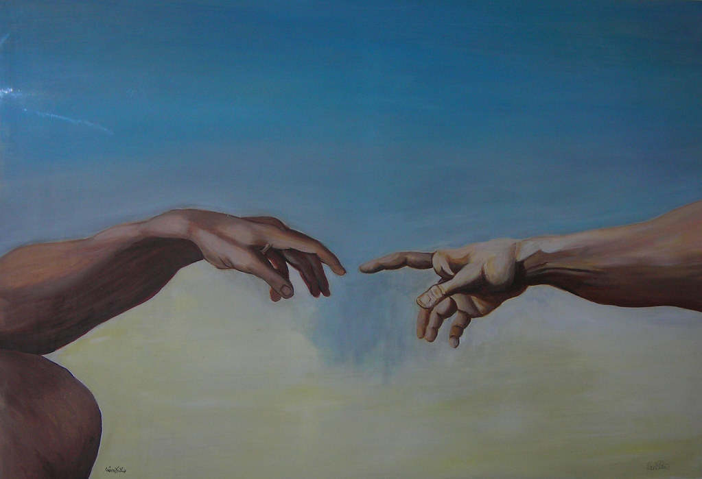 la creazione di adamo, "il soffio della vita". di Michelan… Flickr