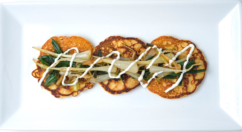 Sautéed Ramps with Sweet Cord Griddle Cakes Please check o… Flickr