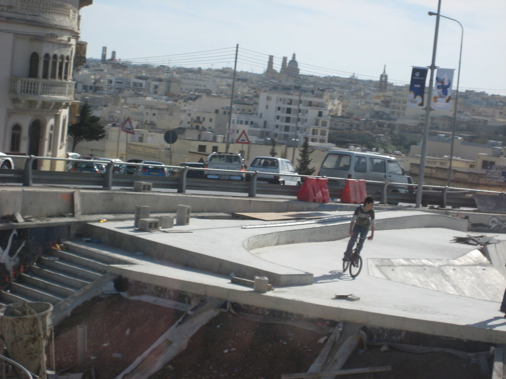 Skate Park, Malta A BMX cyclist in the halfbuilt skatepar… Flickr