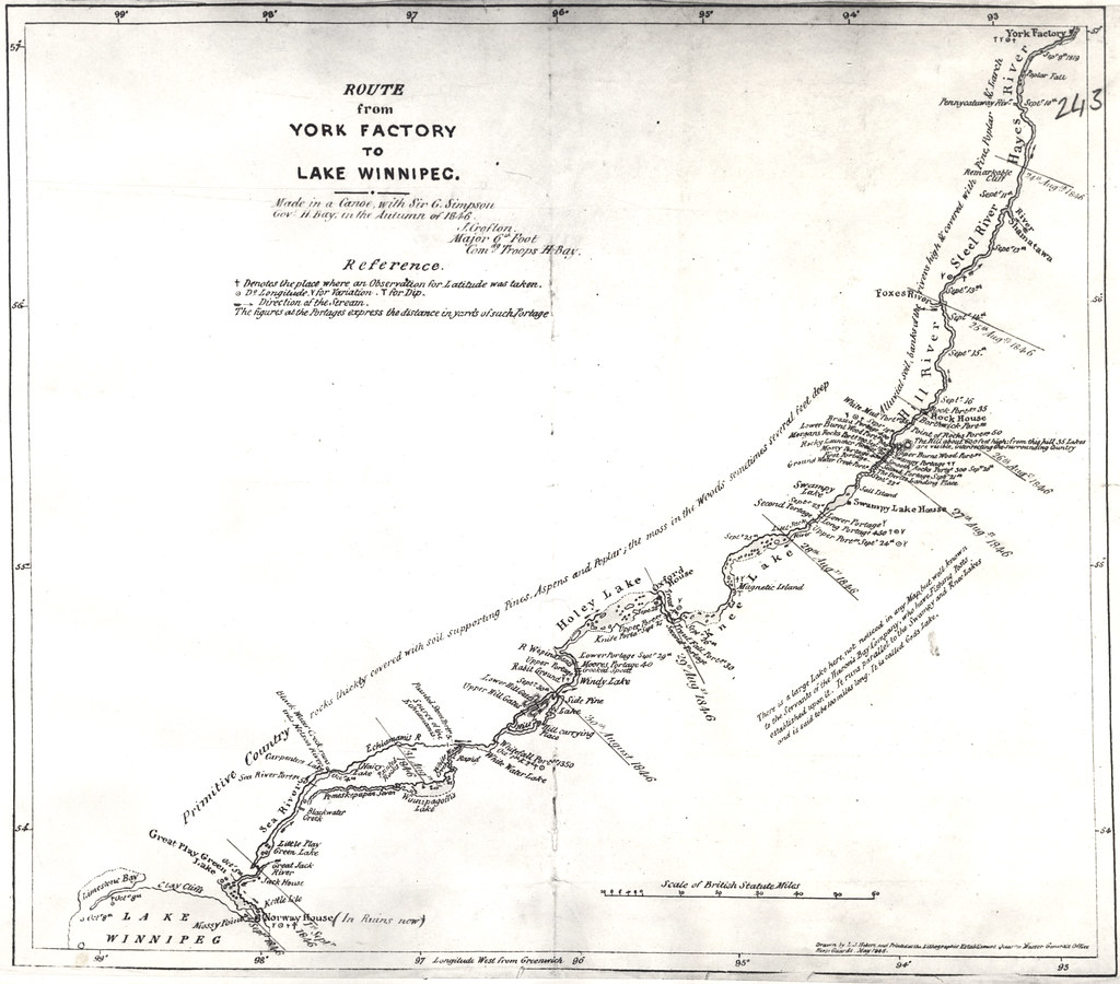 Route from York Factory to Lake Winnipeg (1846) Route from… Flickr
