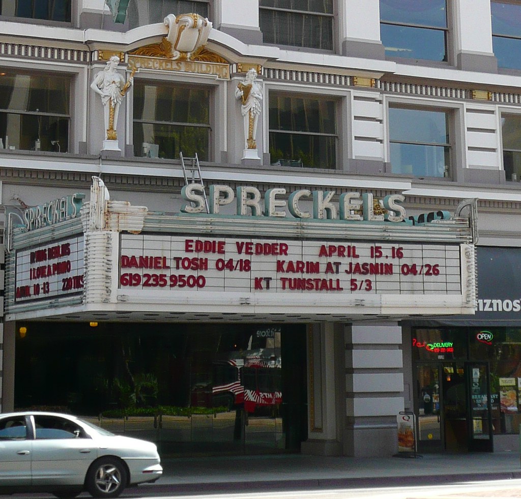 San Diego, CA Spreckels Theater marquee On the National Re… Flickr