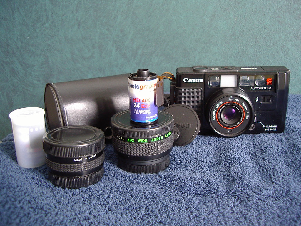 My Canon AF35M with Accessories a photo on Flickriver