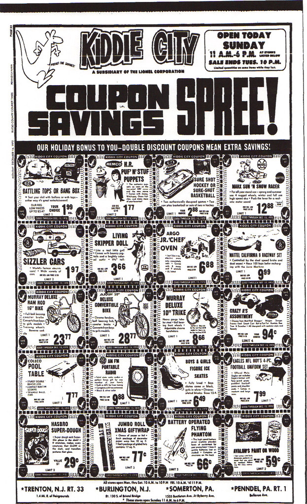 Kiddie City Toy Store Ad Old Kiddie City toy store newspap… Flickr