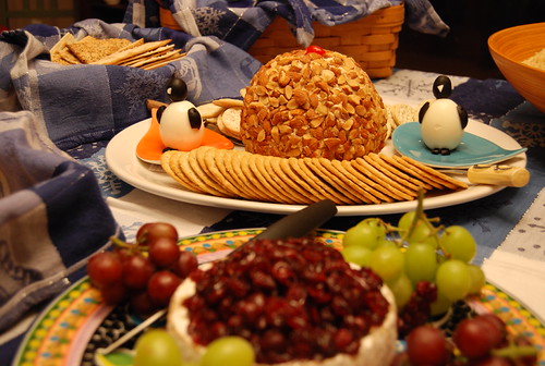 Amy Sedaris cheese ball with penguin garnish Brought to th… Flickr