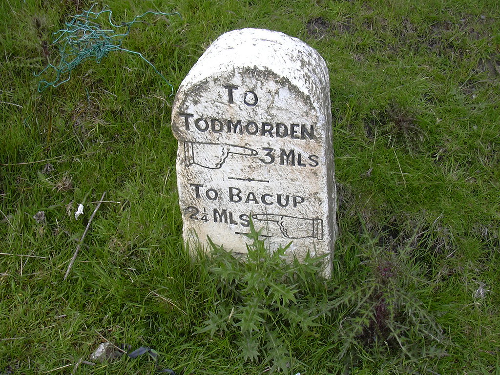 Milestone, Bacup Road, Todmorden BacupTodmorden Sign 3 Flickr