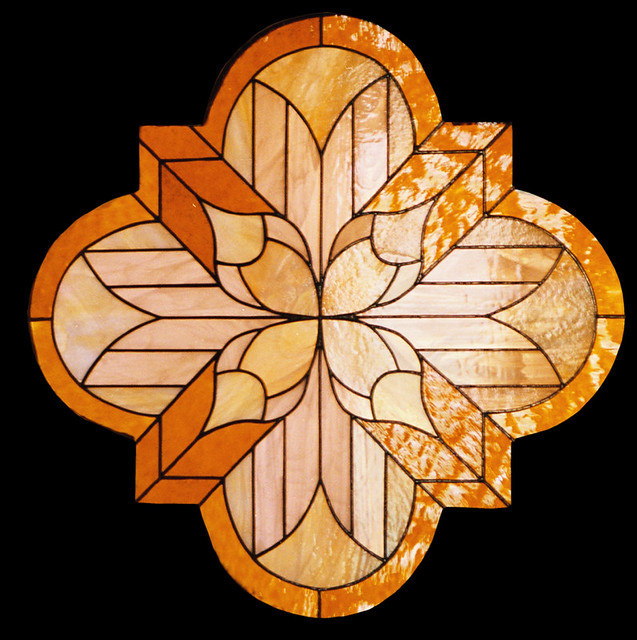 Arabesque Spanish style, stained glass arabesque window in… Flickr