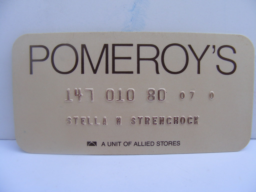 Pomeroy's Credit Card! Old Pomeroy's department store cred… Flickr