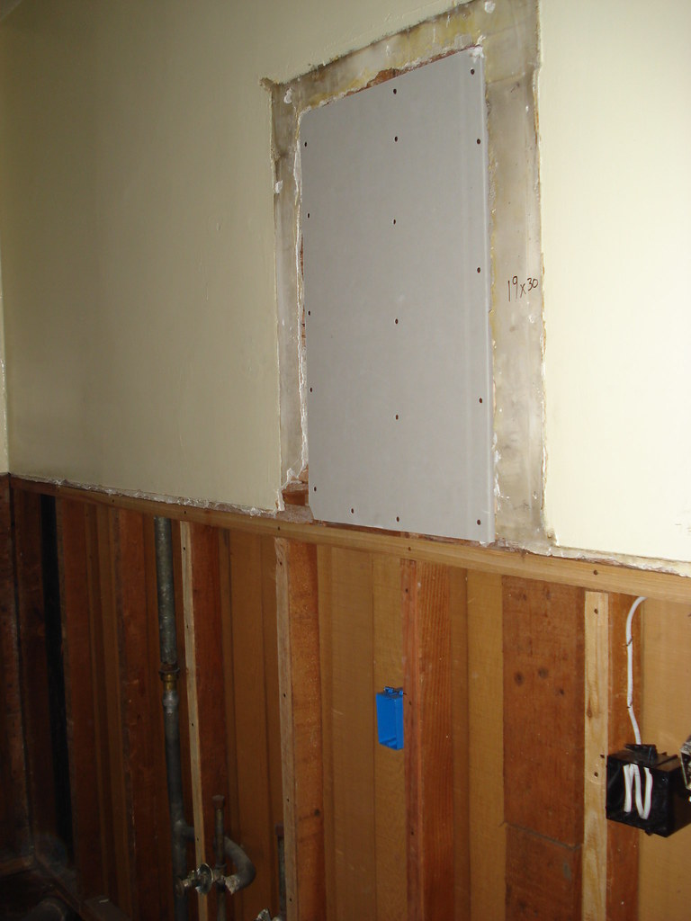 drywall over the old medicine that brown house Flickr