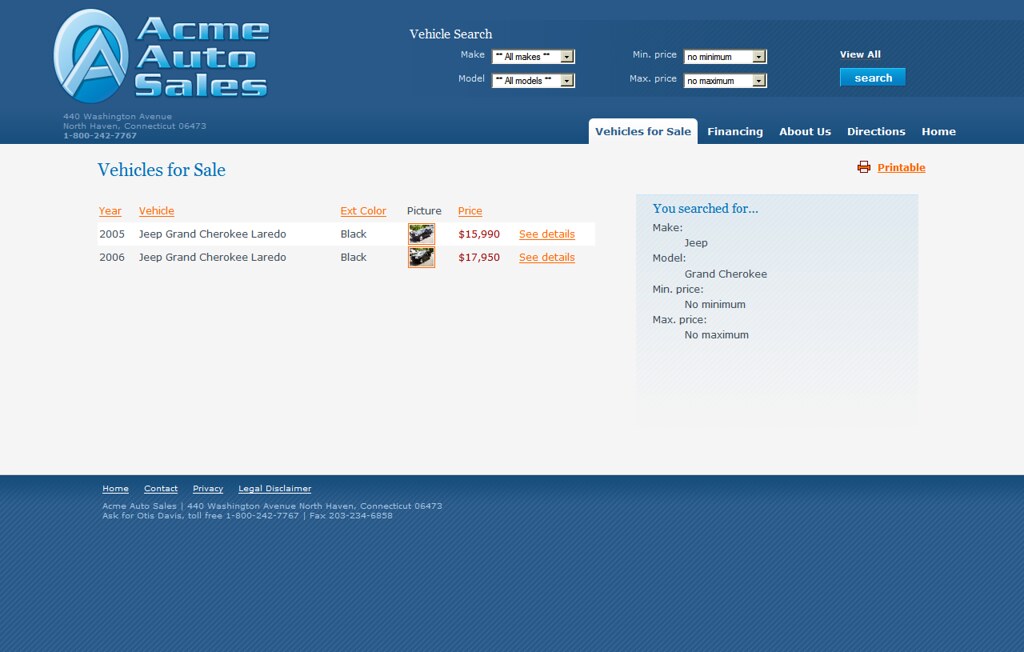 ACME Auto Sales Search Results We worked with my friend … Flickr