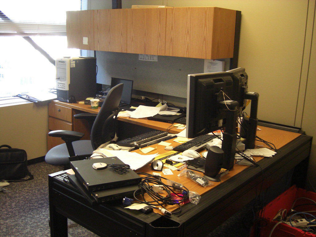 My desk at work Just my desk at work. Nothing to see here.… Jon