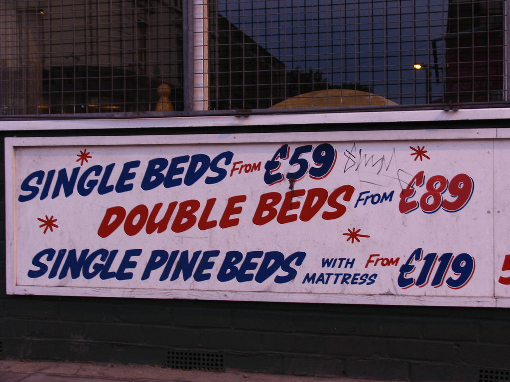 Bed, beds, beds Signage on Kingsland Road, London Paul Underwood
