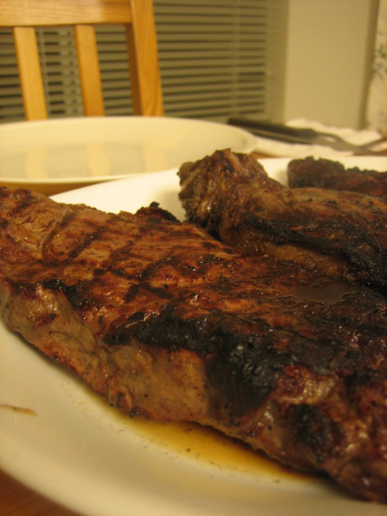 Home Dinner NY Strip steaks from Costco. I still can't g… Flickr