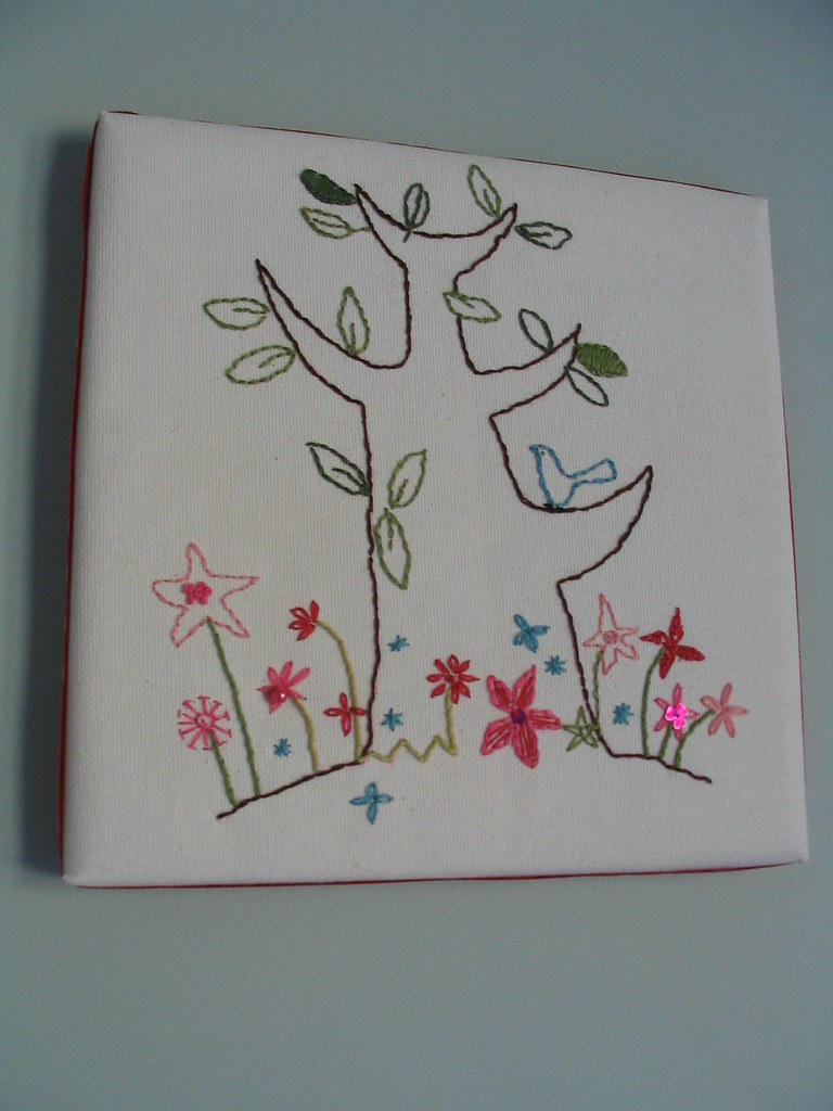 embroidery on canvas I embroidered this on canvas by trans… Flickr