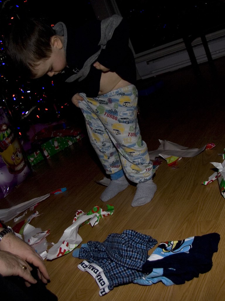 taking his clothes off to put on his new PJ's Crystal_1979 Flickr