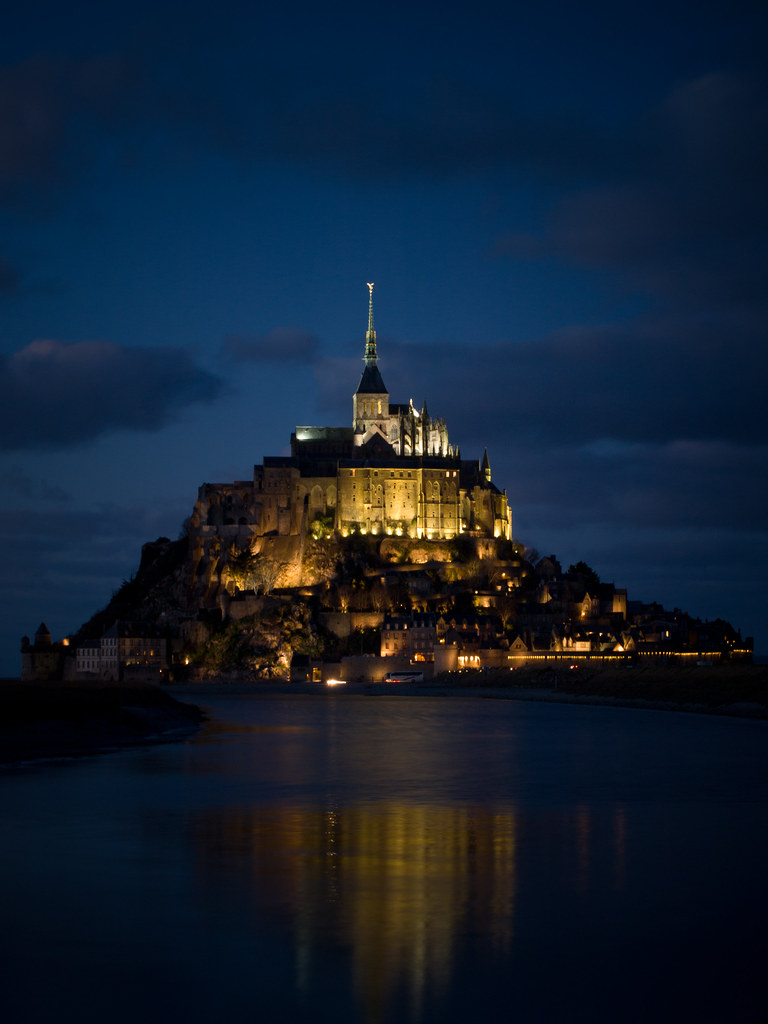 Le Mont St. Michel Le Mont St. Michel by night, seen from … Flickr