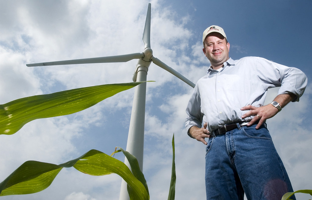 Wind Farmer A North Iowa farmer stands with two of his val… Flickr