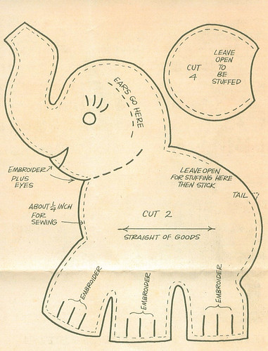 elephant pattern | here is the pattern for the elephant in c… | Flickr