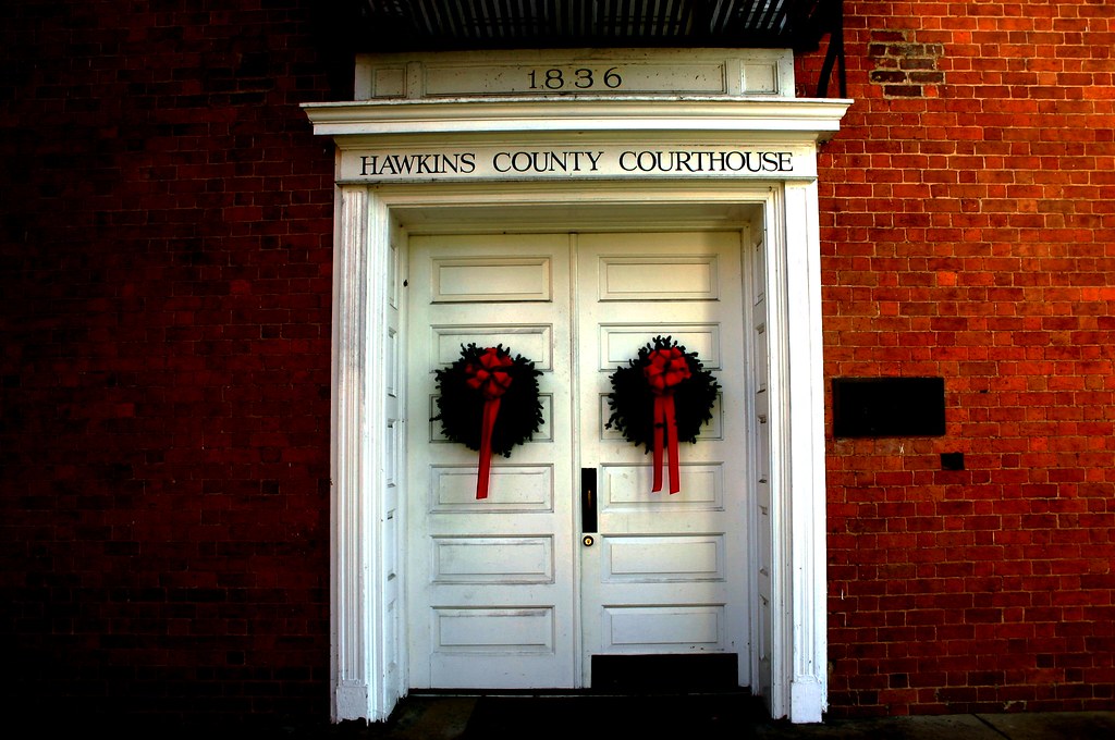 Hawkins County courthouse doors, Rogersville, TN Sherry Lawson Flickr