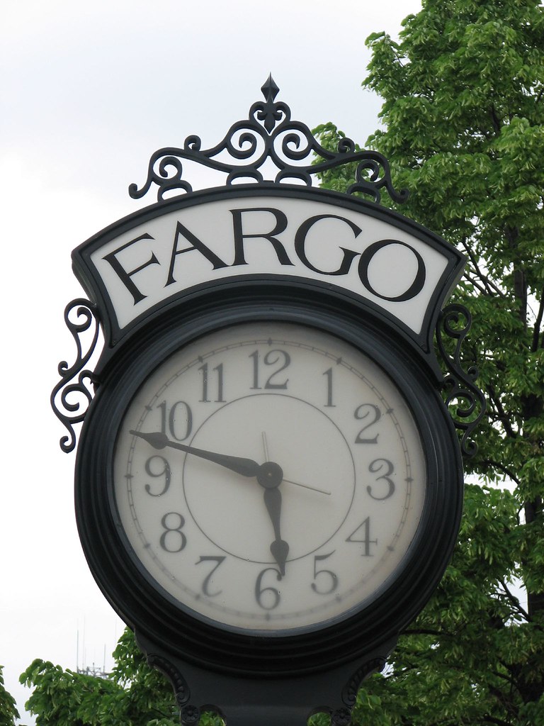 Fargo_01 Clock Clock at the train depot in Fargo, North … Lori