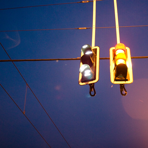Traffic lights never sleep Berlin, very late or quite earl… Flickr