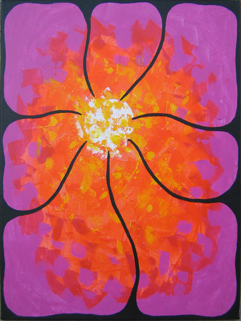 Small Purple Psychoflower 16 X 20 Acrylic on Canvas Flickr