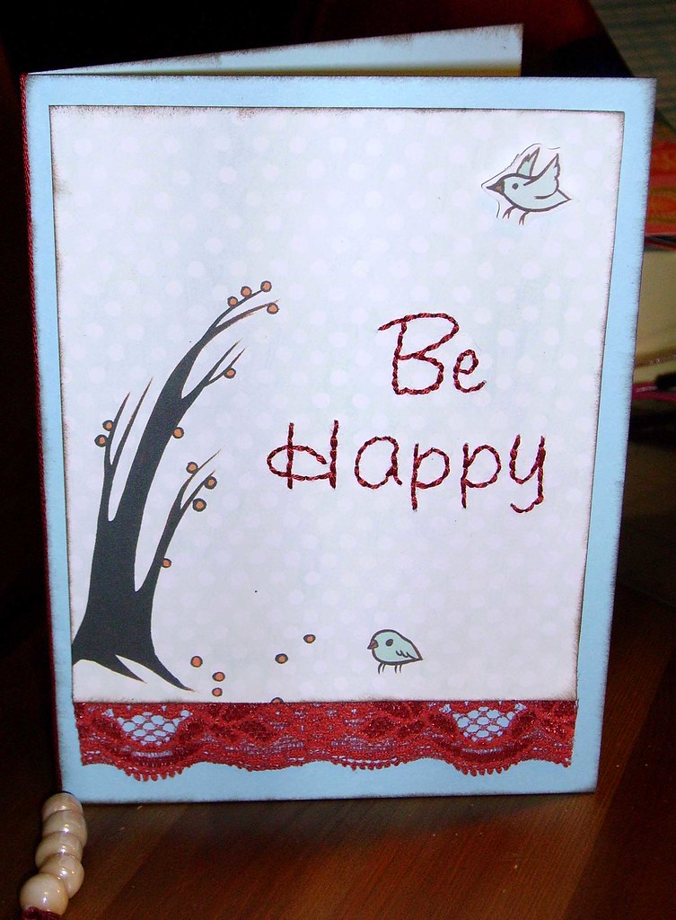 Card Be Happy A card I made with the super cute March Q… Flickr