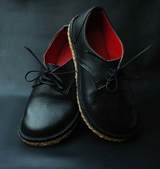 Black Leather Rope Soled Shoes. 3.9.89 Alan Raddon Shoem… Flickr