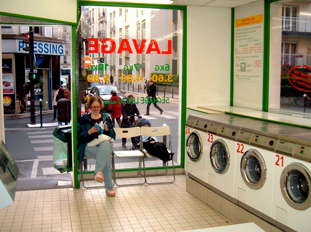 Doing laundry in Paris This is on the same block as our ho… Flickr