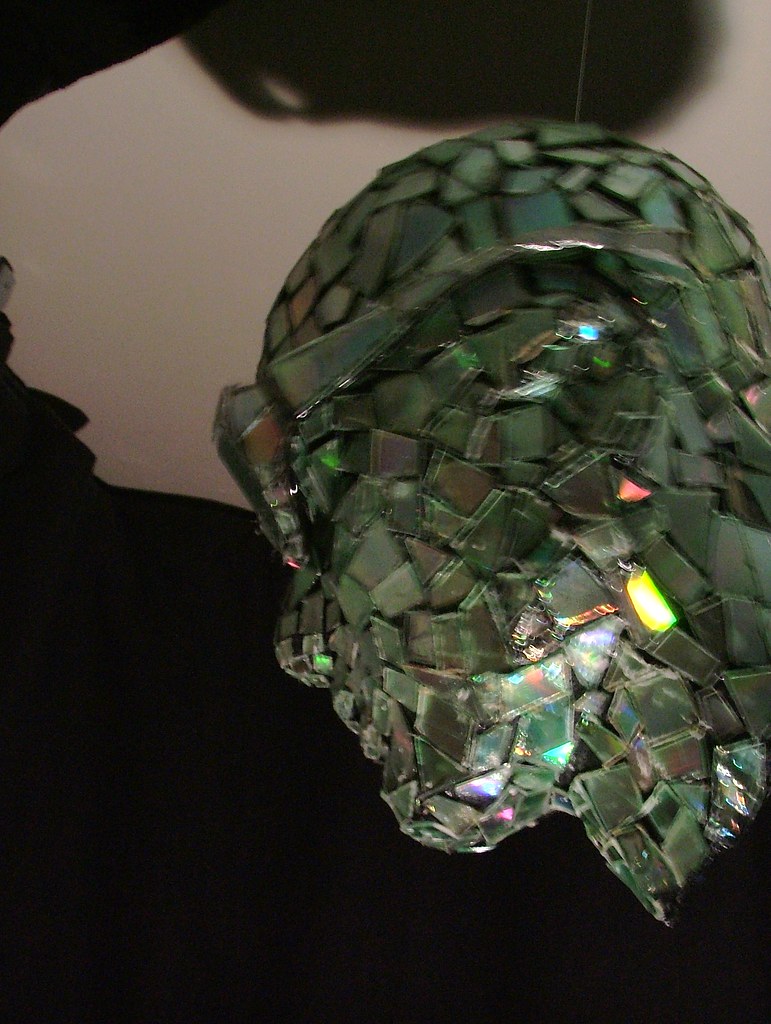 recycled Cds Spinning Head Spinning head sculpture, part o… Flickr