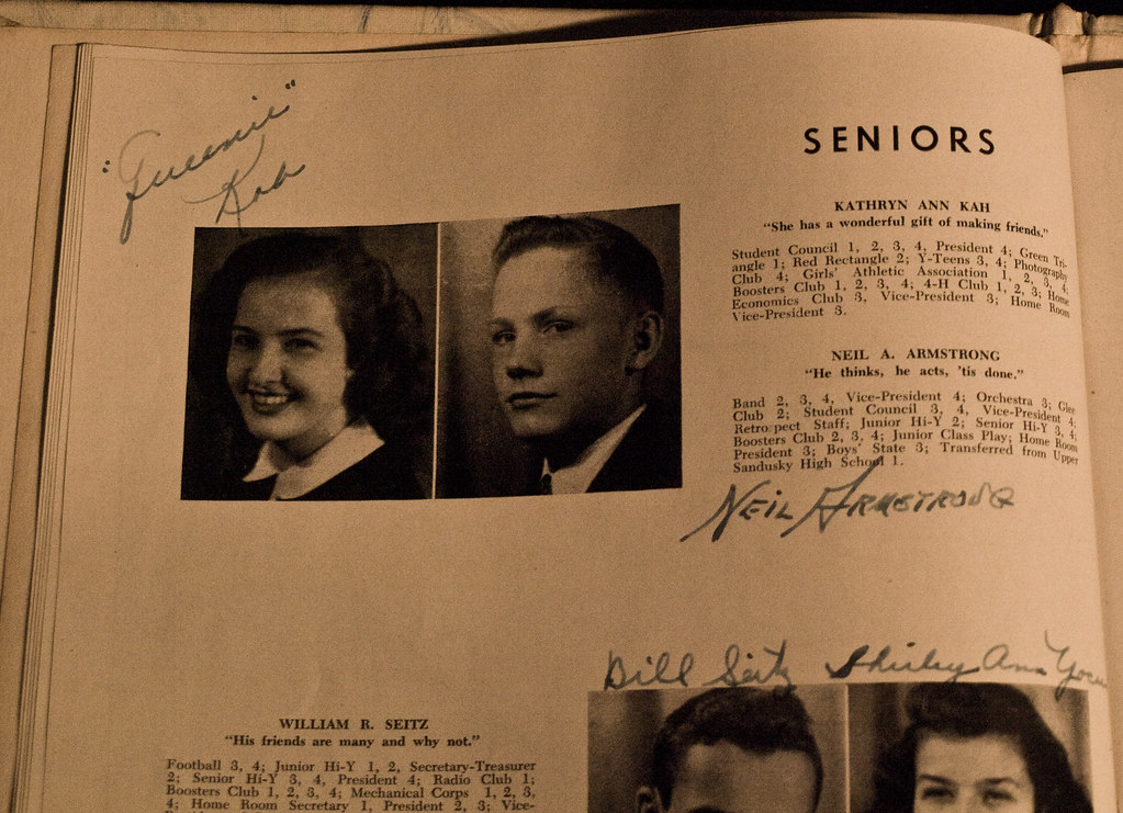 Neil Armstrong high school yearbook Joe Knapp Flickr