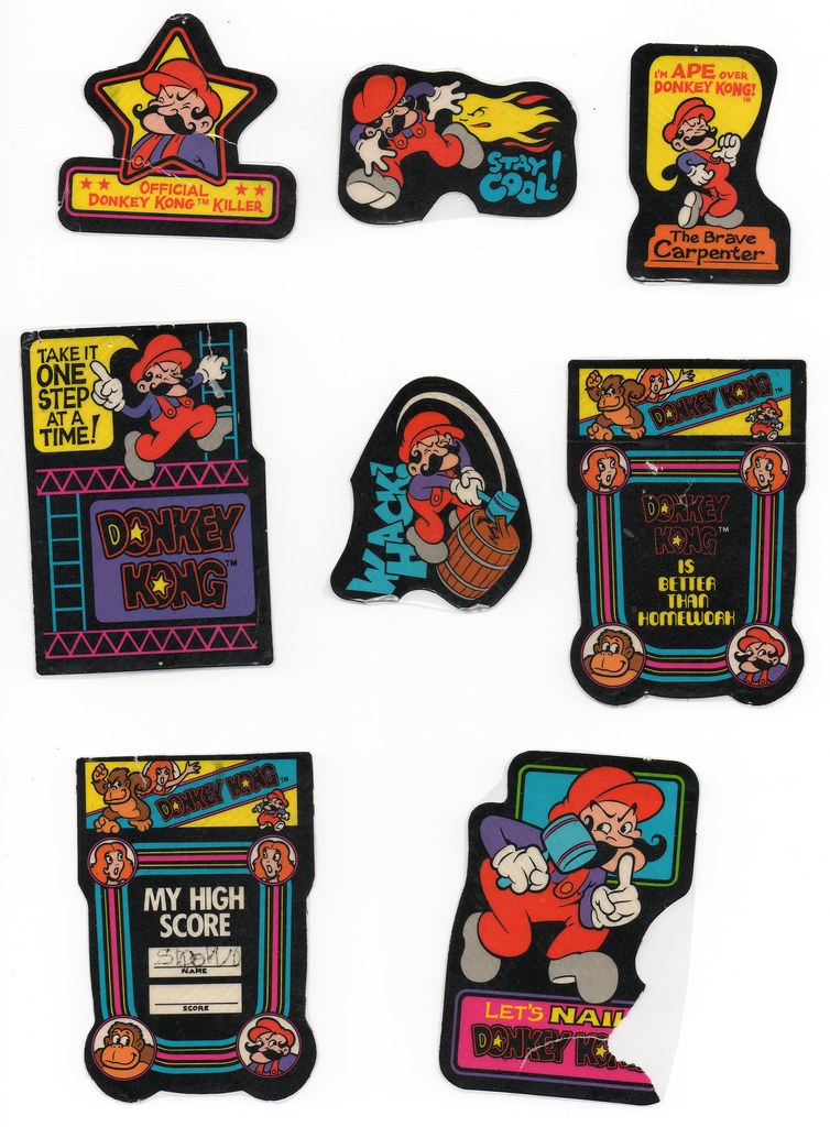 Donkey Kong Stickers (198?) A collection of Donkey Kong st… Flickr