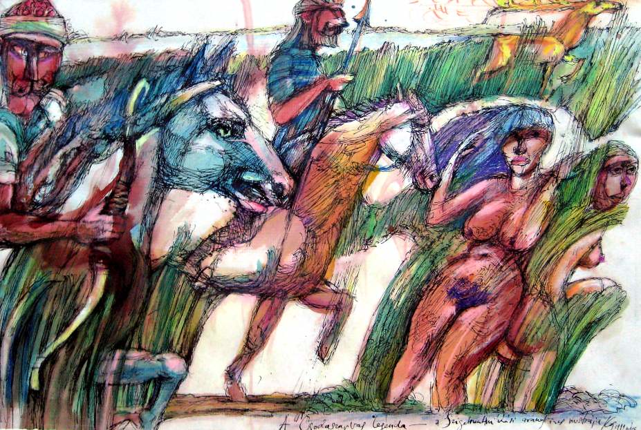 Die Legende des Zauberhirsches Format 50 x 70 cm Technik… Flickr