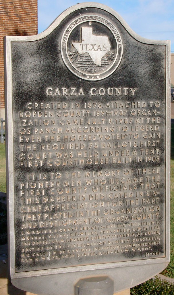 Garza County Marker (Post, Texas) Located in front of the … Flickr